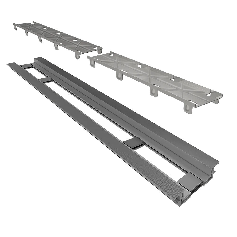 Ralo Linear Elleve Infinity 120cm base PVC - Tampa Oculta